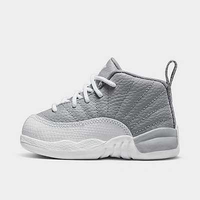 Shop Nike Jordan Kids' Toddler Air Retro 12 Basketball Shoes In Stealth/white/cool Grey