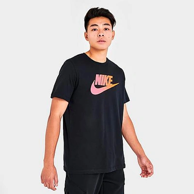 Nike Sportswear Gradient Futura Logo T-shirt In Black | ModeSens