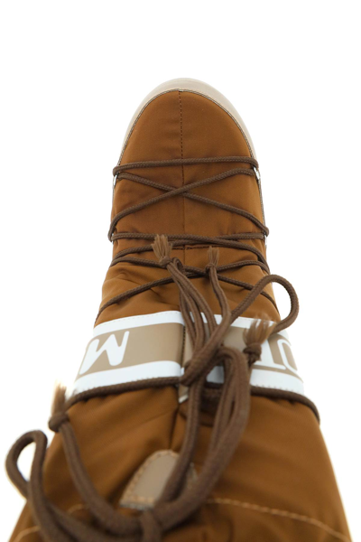 Moon Boot Woman Boot Brown Size 10-11.5 Textile Fibers In Brown