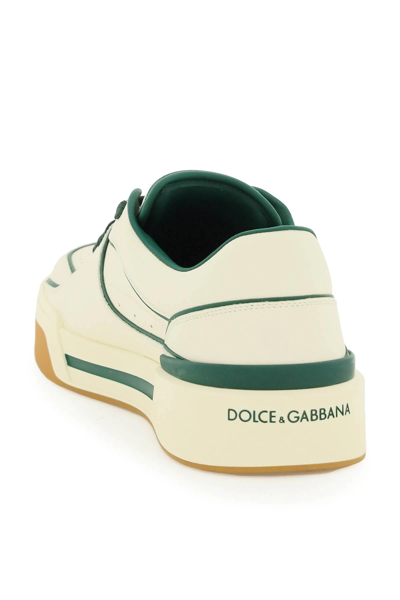 Shop Dolce & Gabbana 'new Roma' Leather Sneakers