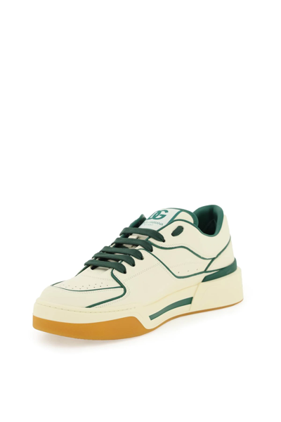 Shop Dolce & Gabbana 'new Roma' Leather Sneakers