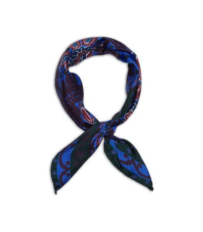 Shop La Doublej Folky Hearts Foulard In Blue