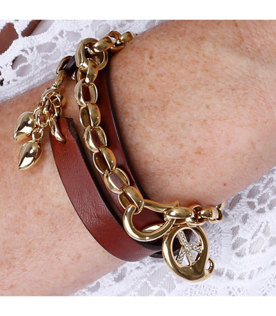 Shop Tamara Comolli Small Middle Drop Clasp Bracelet In Yellow Gold