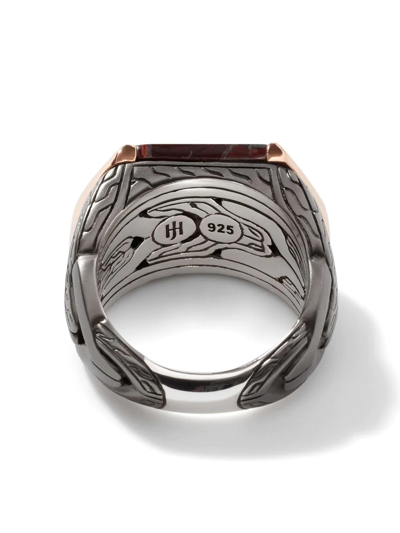 Shop John Hardy Rhodium-plated Sterling Silver Signet Ring