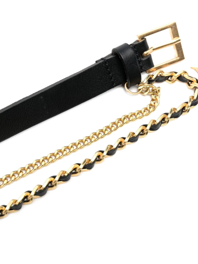 Shop Zadig & Voltaire Chain-detail Leather Belt In Black