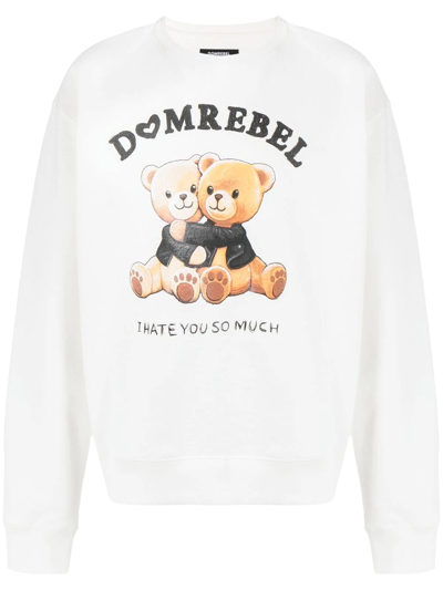 Shop Domrebel Besties Graphic-print Sweatshirt In White
