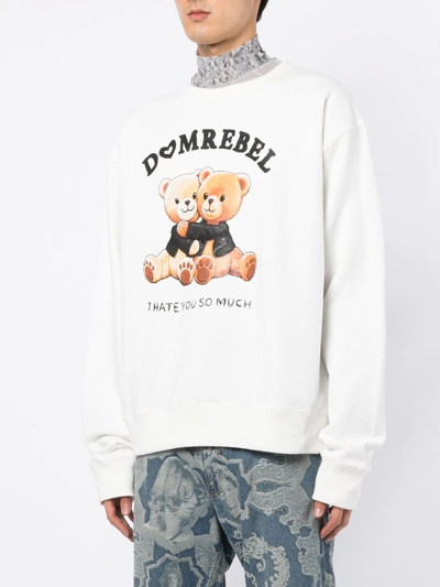 Shop Domrebel Besties Graphic-print Sweatshirt In White