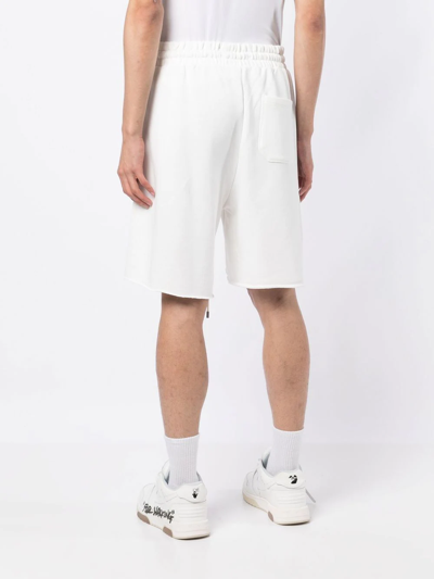 Shop Domrebel Graphic-print Drawstring Shorts In White