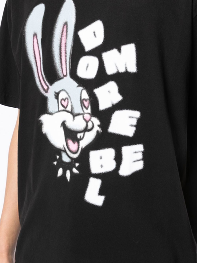 DOMREBEL white Bunny Loves T-Shirt