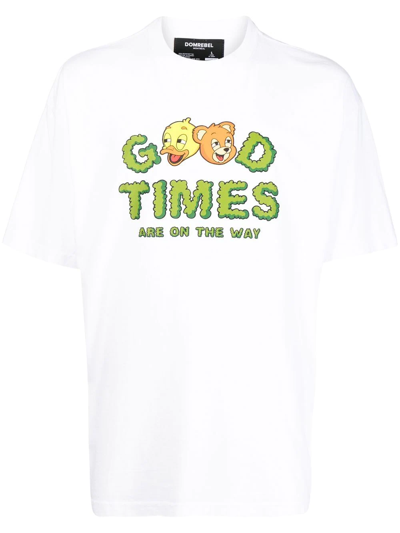 Shop Domrebel Good Times Short-sleeve T-shirt In White
