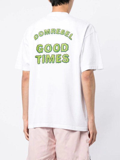 Shop Domrebel Good Times Short-sleeve T-shirt In White