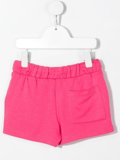 Tommy Hilfiger Junior Embroidered-logo Track Shorts In Pink