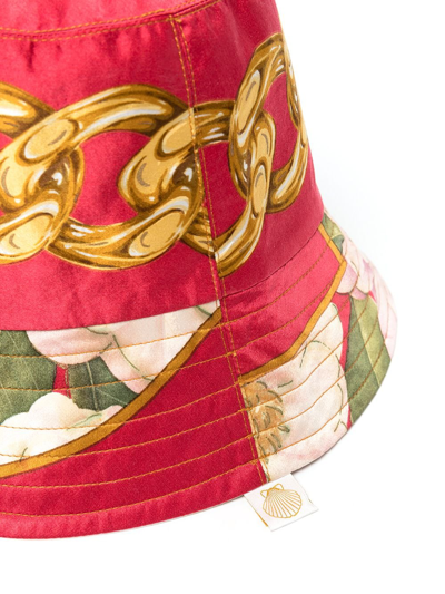 Shop J. Logan Home Motif-print Bucket Hat In Multicolour