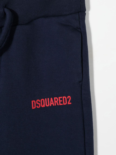 Shop Dsquared2 Logo-print Track Pants In Blue