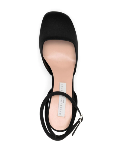 Shop Stella Mccartney 95 Round-toe Ankle-strap Sandals In Black