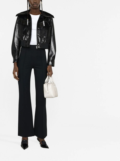 Spanx High-rise Flared Trousers In Black
