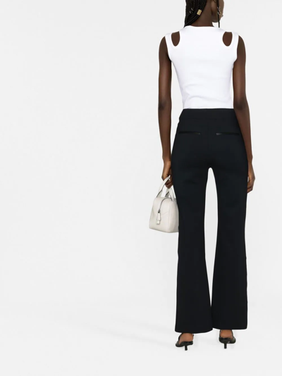Spanx High-rise Flared Trousers In Black