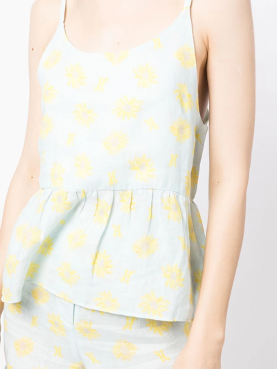 Shop Helmstedt Miro Floral-print Cami Top In Blue