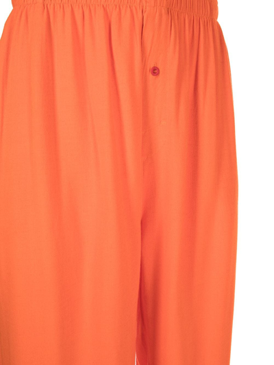 Shop Gallery Dept. Elasticated Cotton Trousers In Orange