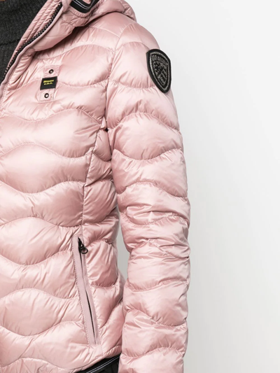 Shop Blauer Logo-patch Padded Jacket In Pink