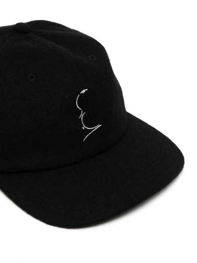 Shop Undercover Alfred Hitchcock-embroidery Cap In Black