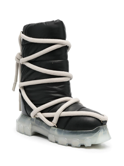 Rick Owens Lunar Tractor Calf-length Boots In Black | ModeSens