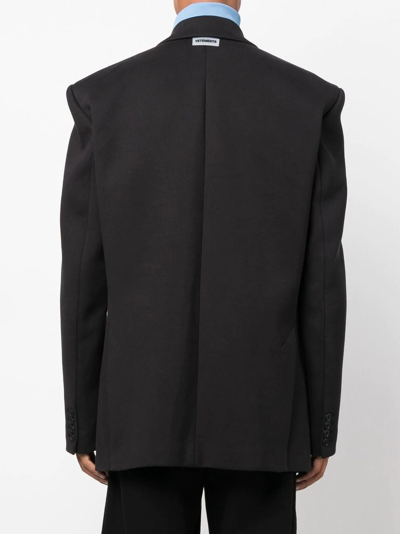 Shop Vetements Single-breasted Drop-shoulder Blazer In Black