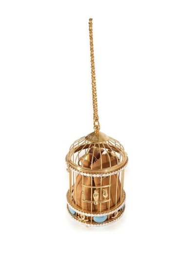 Pre-owned Chanel Runaway Bird Cage Minaudière 手提包 In Gold