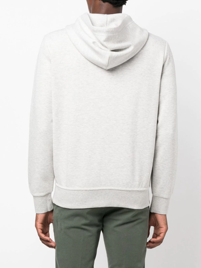 Polo Ralph Lauren Hooded Terry Sweatshirt With Zipper Closure In Grey