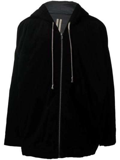 Shop Rick Owens Drkshdw Drawstring Hoodie Jacket In Black
