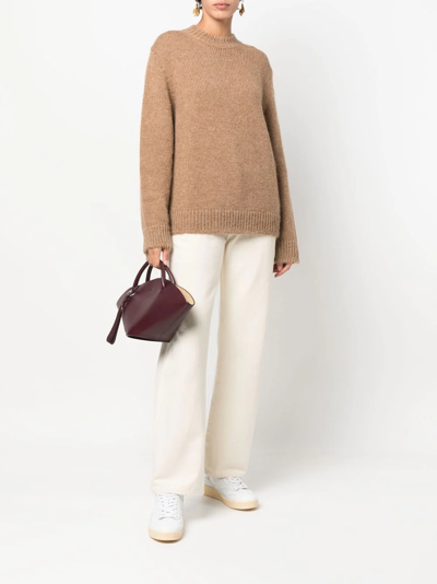 Jil Sander Wool Knit Jumper In Brown