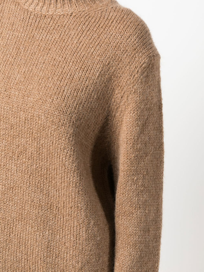 Jil Sander Wool Knit Jumper In Brown