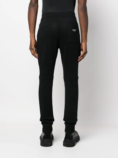 Shop Balmain Logo-print Detail Track Pants In Black