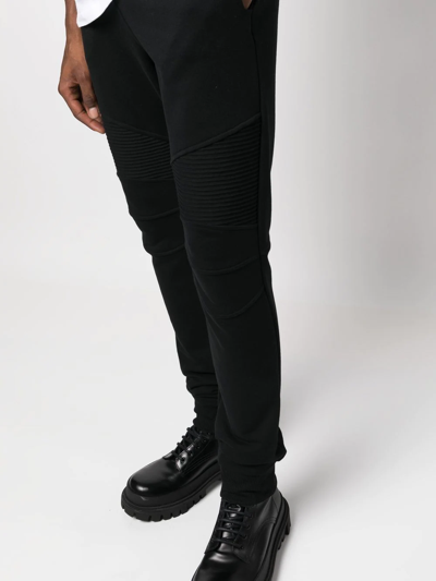 Shop Balmain Logo-print Detail Track Pants In Black