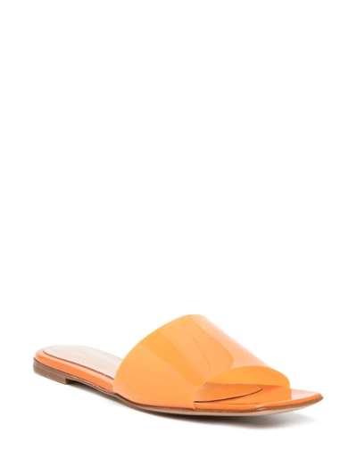 Shop Gianvito Rossi Cosmic Square-toe Sandals In Orange