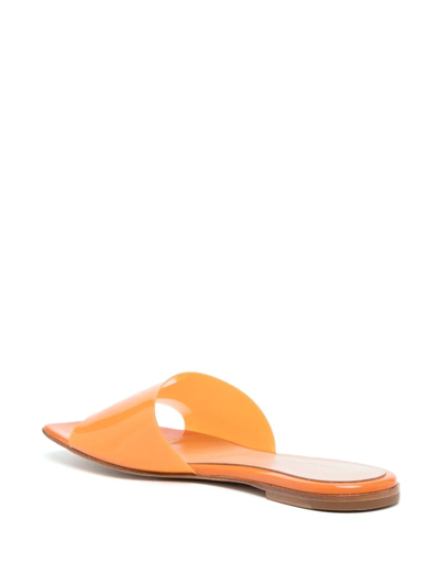 Shop Gianvito Rossi Cosmic Square-toe Sandals In Orange