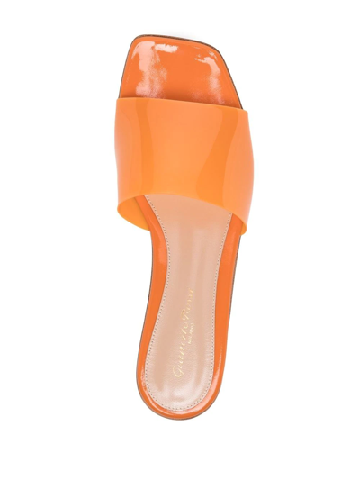 Gianvito Rossi Cosmic Square-toe Sandals In Orange