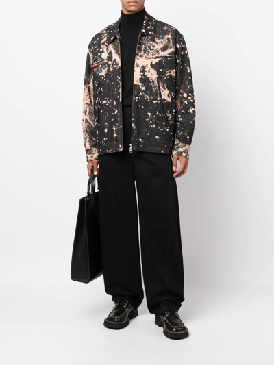 Shop Song For The Mute Paint-splatter Badge Jacket In Black