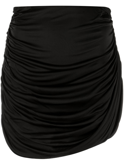 Shop Gauge81 Kanda Draped Mini Skirt In Black