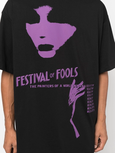 Shop Raf Simons Festival Fool Short-sleeved T-shirt In Black