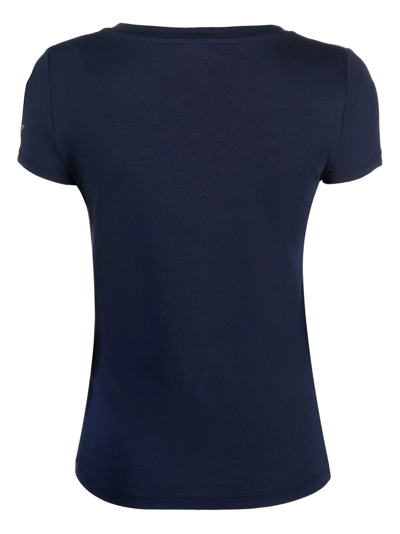 Shop Ea7 Appliqué-logo Short-sleeve T-shirt In Blue