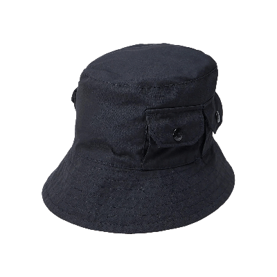 Pre-owned Engineered Garments Poplin Explorer Hat 'dark Navy' In Blue