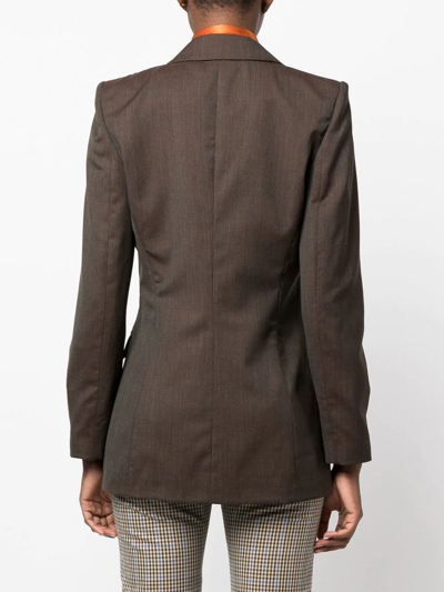 Shop Vivienne Westwood Lelio Single-breasted Wool Blazer In Braun