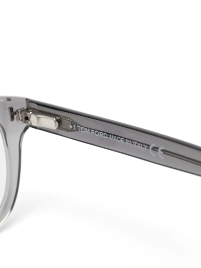 Tom Ford Transparent Square-frame Glasses In Grau