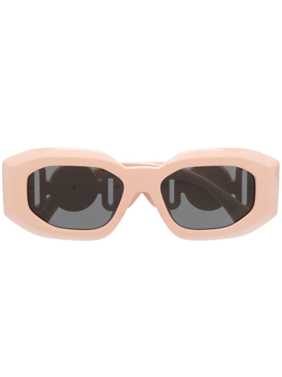 Shop Versace Medusa-plaque Detail Sunglasses In Pink