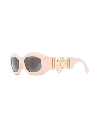 Shop Versace Medusa-plaque Detail Sunglasses In Pink