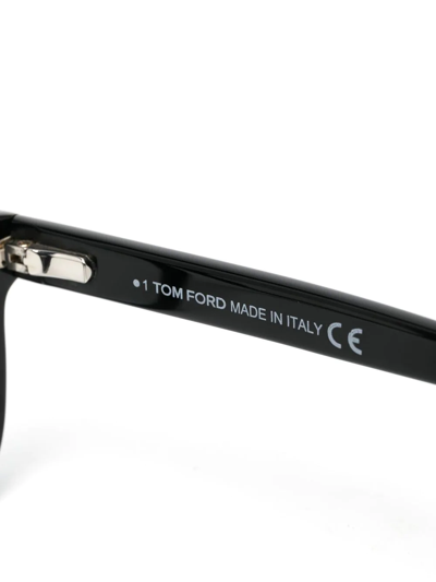 Tom Ford Logo-plaque Square-frame Glasses In Schwarz