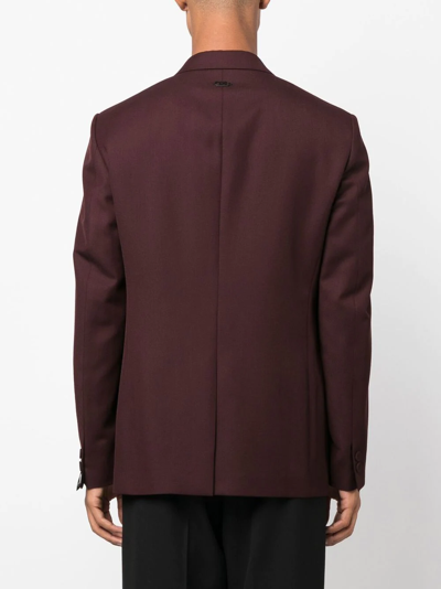 Shop Fendi Double-breasted Fitted Blazer In Rot