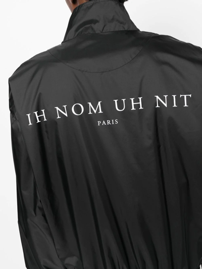 Shop Ih Nom Uh Nit Rear Logo-print Detail Windbreaker In Schwarz