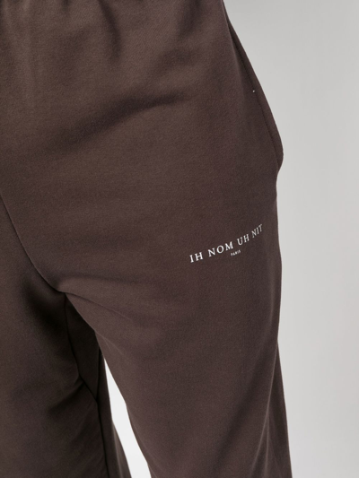 Shop Ih Nom Uh Nit Logo-print Detail Track Pants In Braun